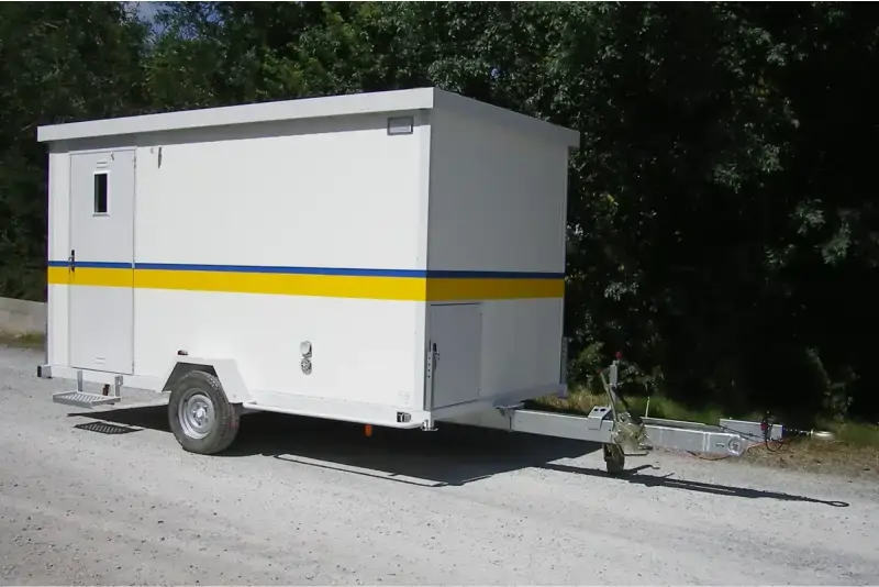 roulotte de chantier simple essieu