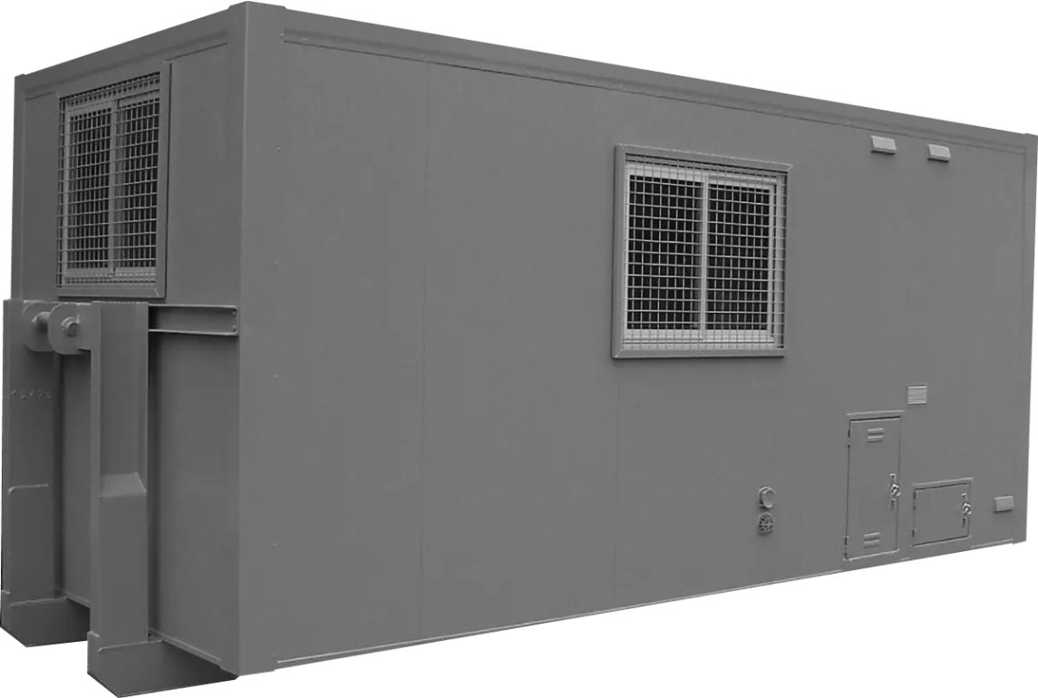 La base-vie Megarol est transportable sur camion ampliroll